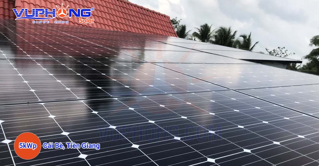 Dự án lắp hệ thống điện mặt trời 5 kWp tại Cái Bè, Tiền Gian