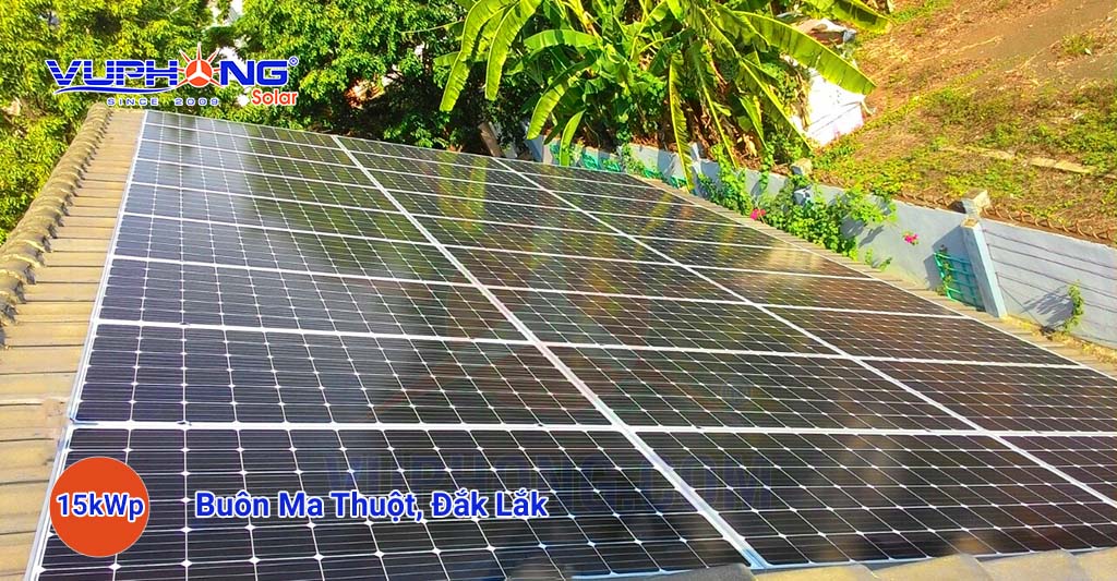 Dự án lắp hệ thống điện mặt trời 15 kWp