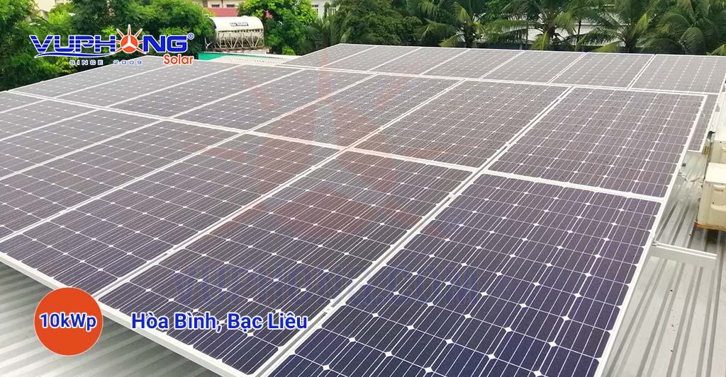 Dự án lắp hệ thống điện mặt trời 10 kWp