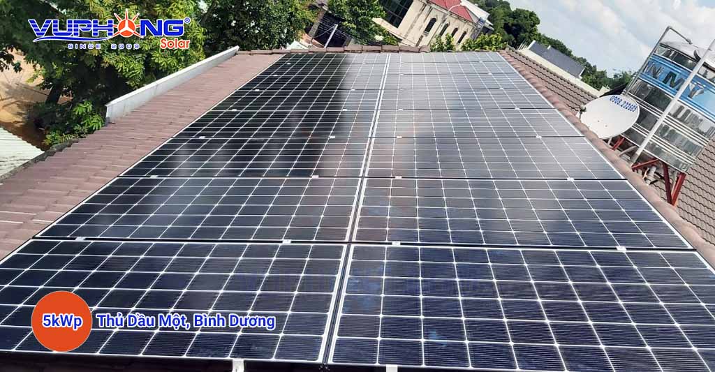 Dự án lắp hệ thống điện mặt trời 5 kWp tại Thủ Dầu Một