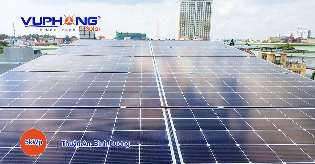 Dự án lắp hệ thống điện mặt trời 5 kWp tại Thuận An