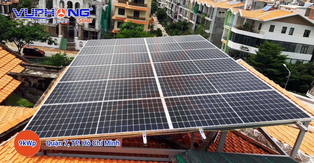 Dự án lắp hệ thống điện mặt trời 9 kWp tại Quận 7, TP. Hồ Chính Minh