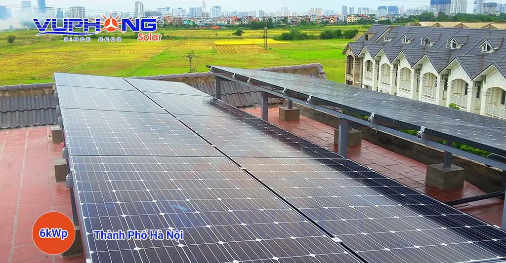 Dự án lắp hệ thống điện mặt trời 6 kWp