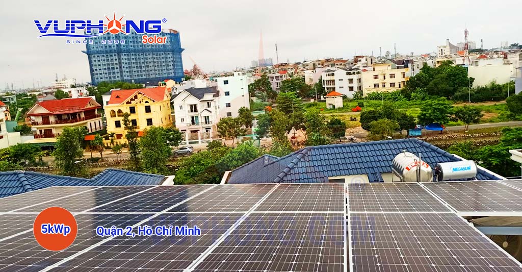 Dự án lắp hệ thống điện mặt trời 5 kWp tại Quận 2, Hồ Chí Minh