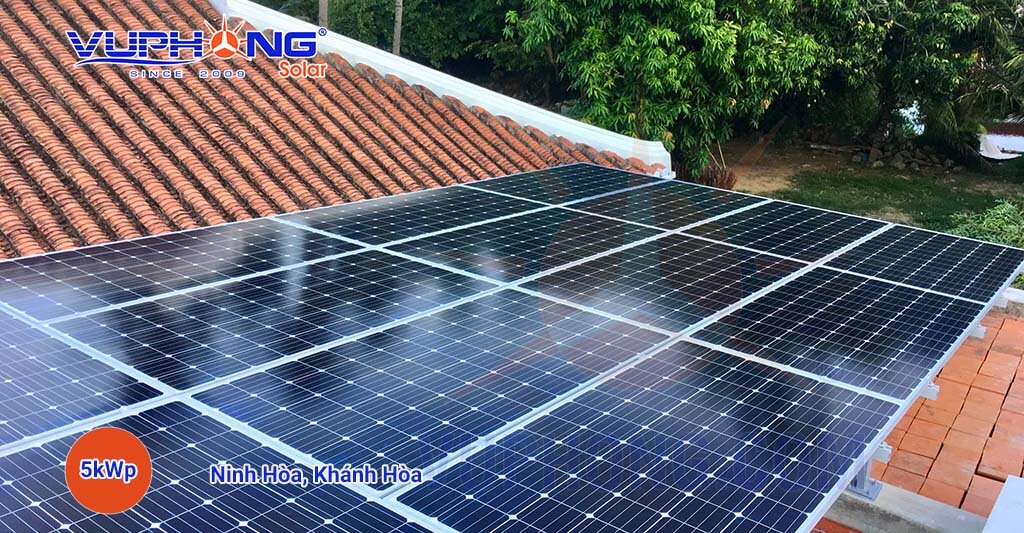 Dự án lắp hệ thống điện mặt trời 5 kWp tại hộ gia đình Ninh Hòa, Khánh Hòa