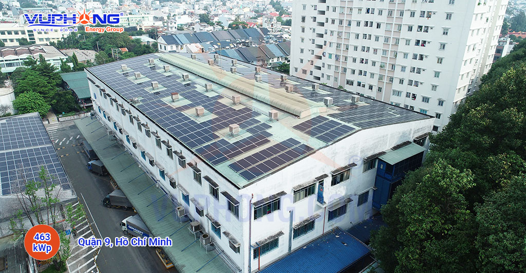 Dự án lắp điện mặt trời 463 kWp
