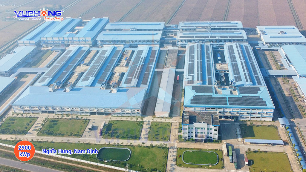 Solar power system in Vietnam Golden Victory factory