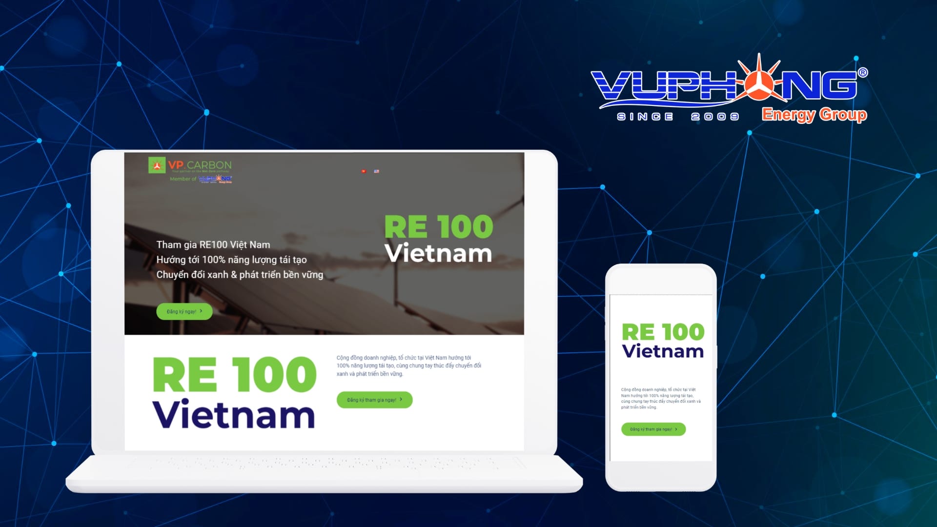 mục tiêu 100% năng lượng tái tạo