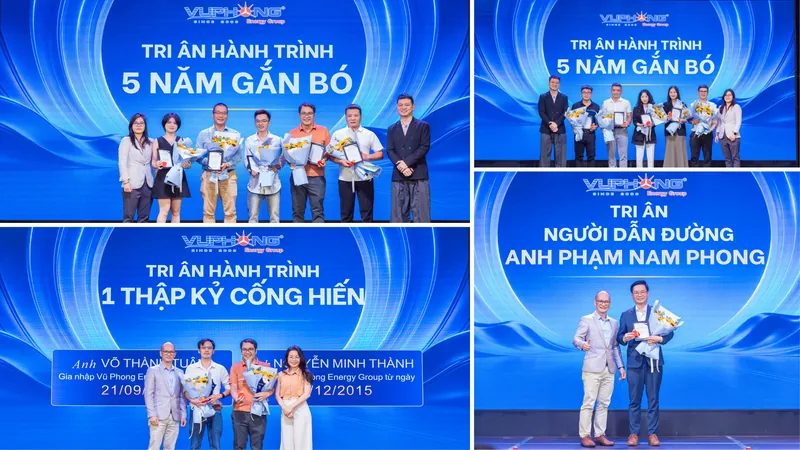 Hạng mục Tri ân đồng hành - Cảm ơn sự cống hiến của các nhân sự có thâm niên lâu năm
