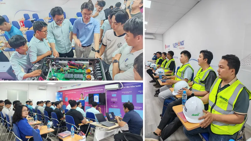 Vũ Phong Energy Group cùng Solplanet và Jinko Solar tổ chức thành công lớp đào tạo kỹ thuật điện mặt trời – Lớp Cơ bản Khóa 1